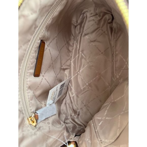 Michael Kors MK Jet Set Medium Logo Dome Satchel Handbag | Purse | Bag - Brown - Picture 6 of 12